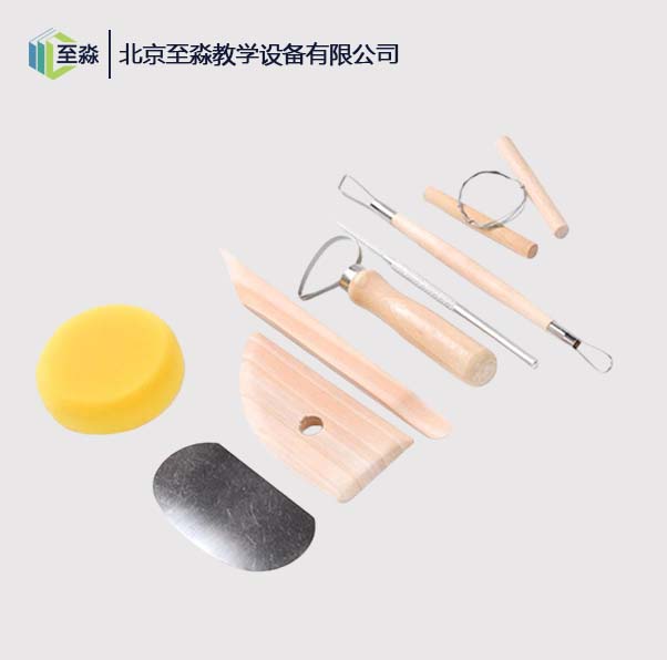 拉坯工具_中小学陶艺教室器材_修坯塑形刮片入门工具组.jpg
